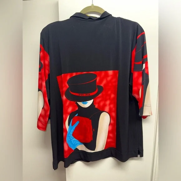 Vintage 80s quarter sleeve tee w rhinestones - Picture 6 of 6